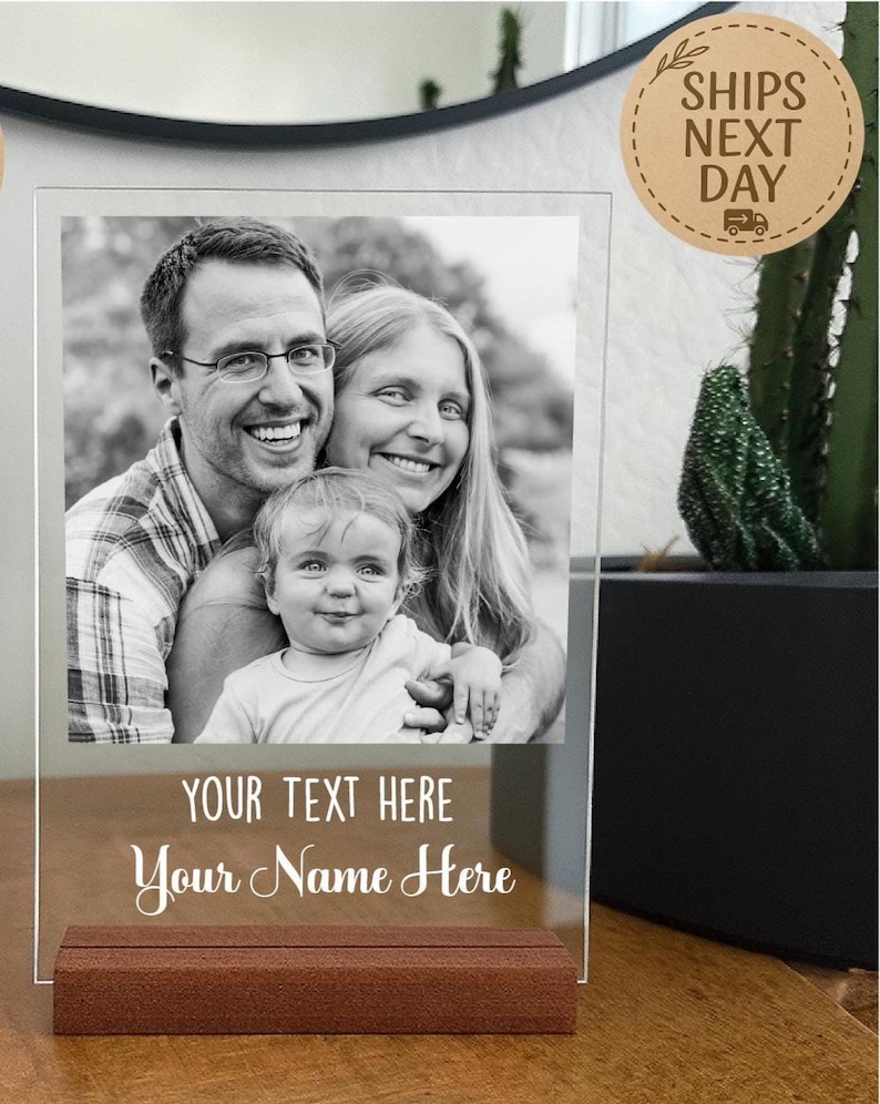 Custom Acrylic Photo Plaque, Personalized Keepsake, Wedding Gift - Etsy