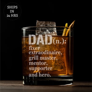 Raise a glass to Dad with our engraved whiskey tumbler. A heartfelt Father's Day gift, customizable with his name. Cheers to the best Dad ever.