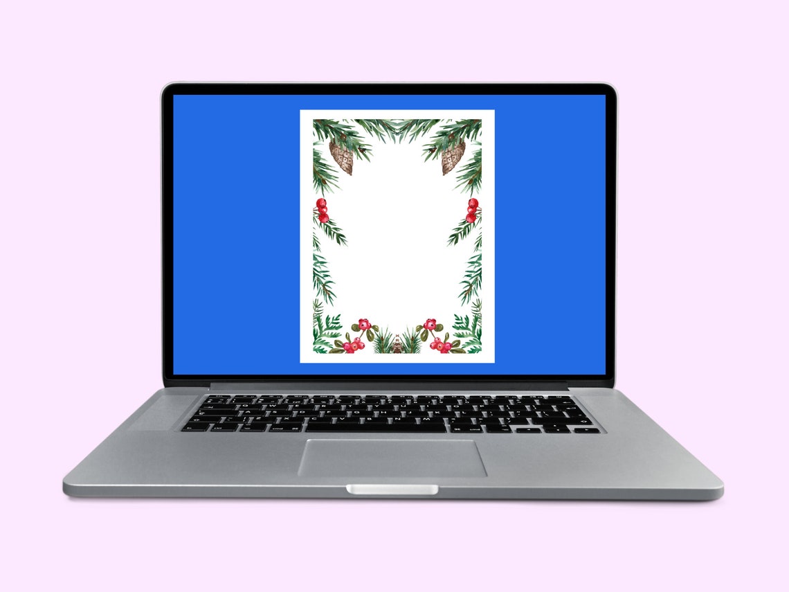 Printable Christmas Letter Border Digital Download Holiday Letter ...
