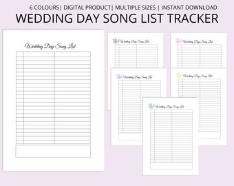 song list etsy