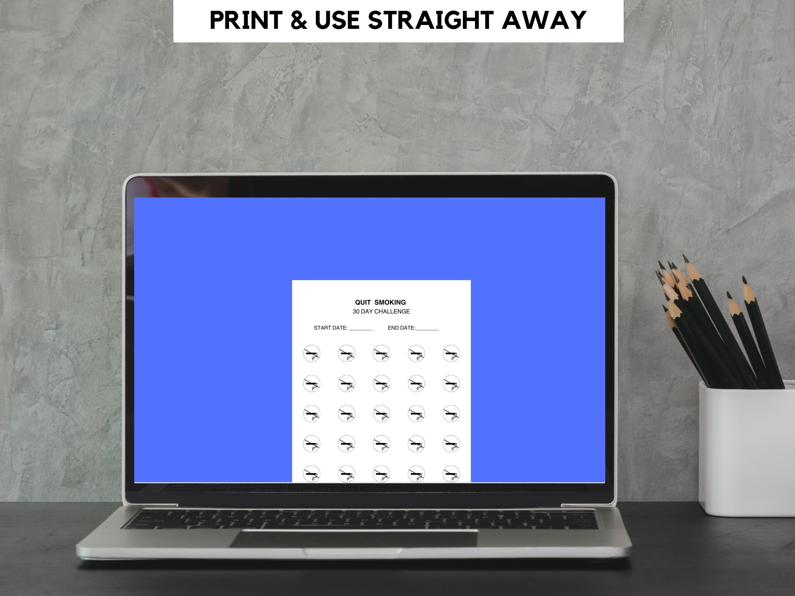 30 Day Quit Smoking Challenge Printable Nicotine Challenge Stop 30 Day Quit Smoking Challenge Printable Nicotine Challenge Stop