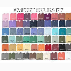 Comfort Colors 1717 Color Chart Bundle, 1717 Color Chat, Comfort Colors T- Shirt Colors, 60 Comfort Colors Color Chart, 1717 Shirt Colors