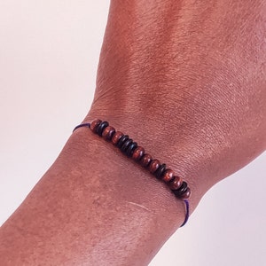 Surferarmband, Morse-Code Armband, benutzerdefinierte Armband, Armband mit geheimer Nachricht, Holzarmband, Freundschaftsarmband, zierliches Armband