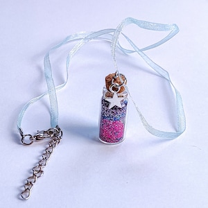 Fairy dust necklace, Wish bottle necklace, Pixie dust, Kids necklace, Easter basket stuffers for girls, Birthday gift for tween, Fairy dust