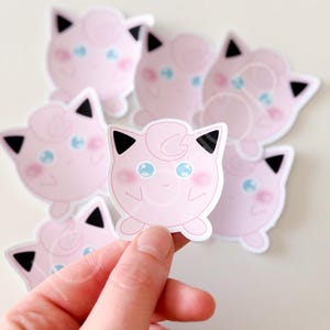 ICY Pummeluff Sticker | Süßer Kawaii Aufkleber | Sticker Geschenk für Pokémon Fans ideal für Journal, Scrapbook, Laptop, Notizbücher etc.