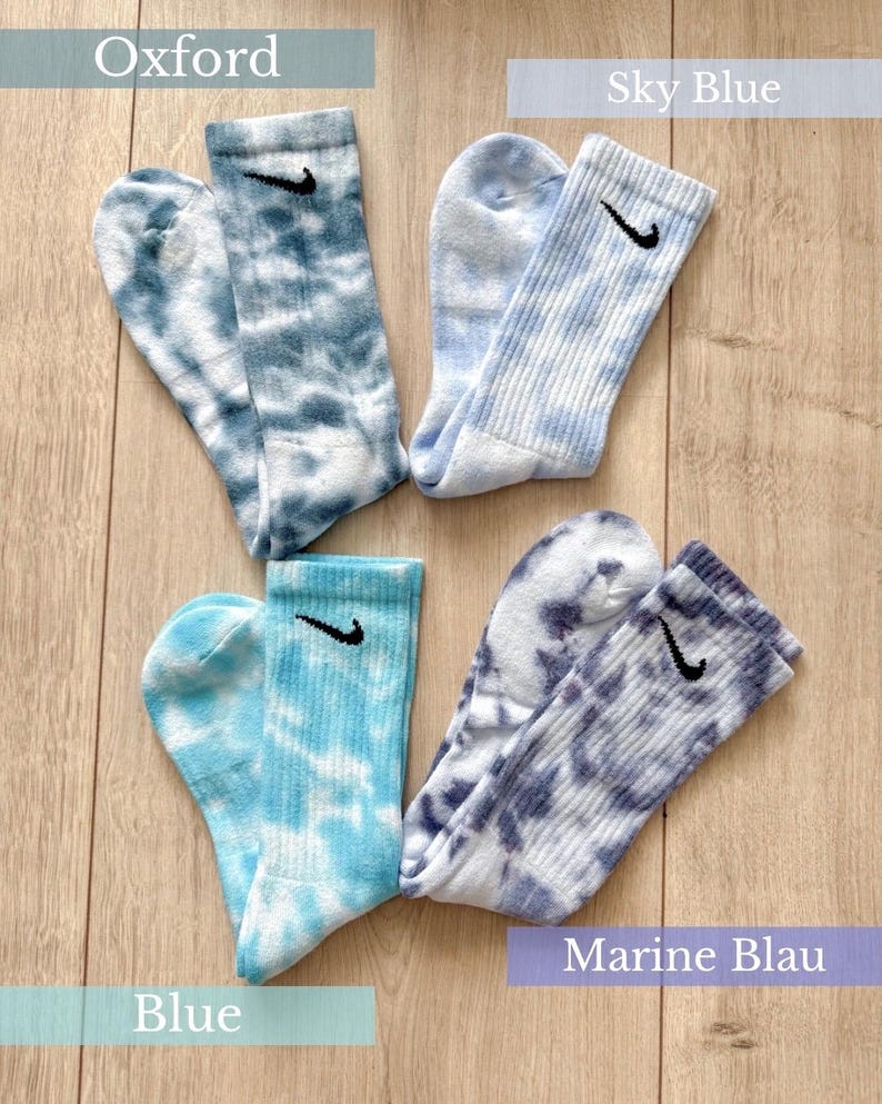 ICY Personalized Nike Batik Socks | Hand-dyed sports socks in various colors & sizes | Colorful unisex socks image 7