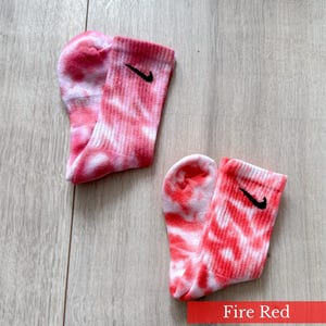 ICY Personalized Nike Batik Socks | Hand-dyed sports socks in various colors & sizes | Colorful unisex socks image 6