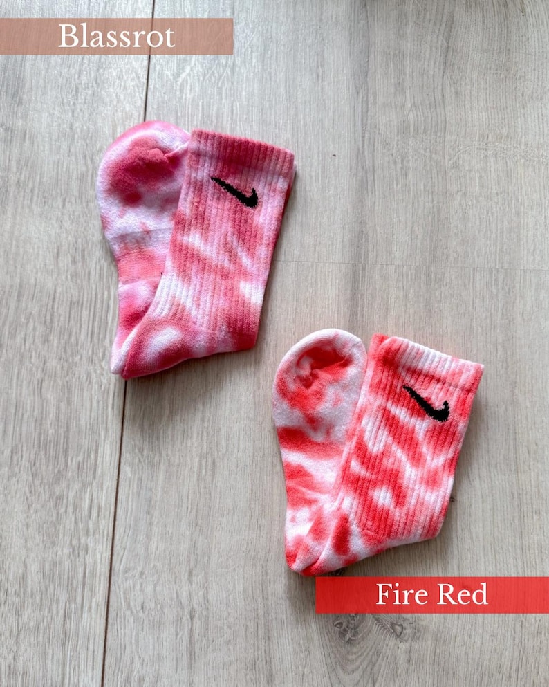 ICY Personalized Nike Batik Socks | Hand-dyed sports socks in various colors & sizes | Colorful unisex socks image 6