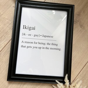 Wall poster &quot;Ikigai&quot; | Wall poster in Duden design | A4 wall decoration without frame