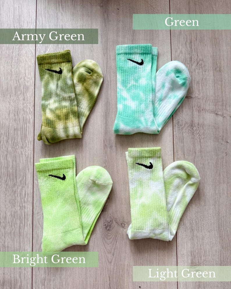 ICY Personalized Nike Batik Socks | Hand-dyed sports socks in various colors & sizes | Colorful unisex socks image 9