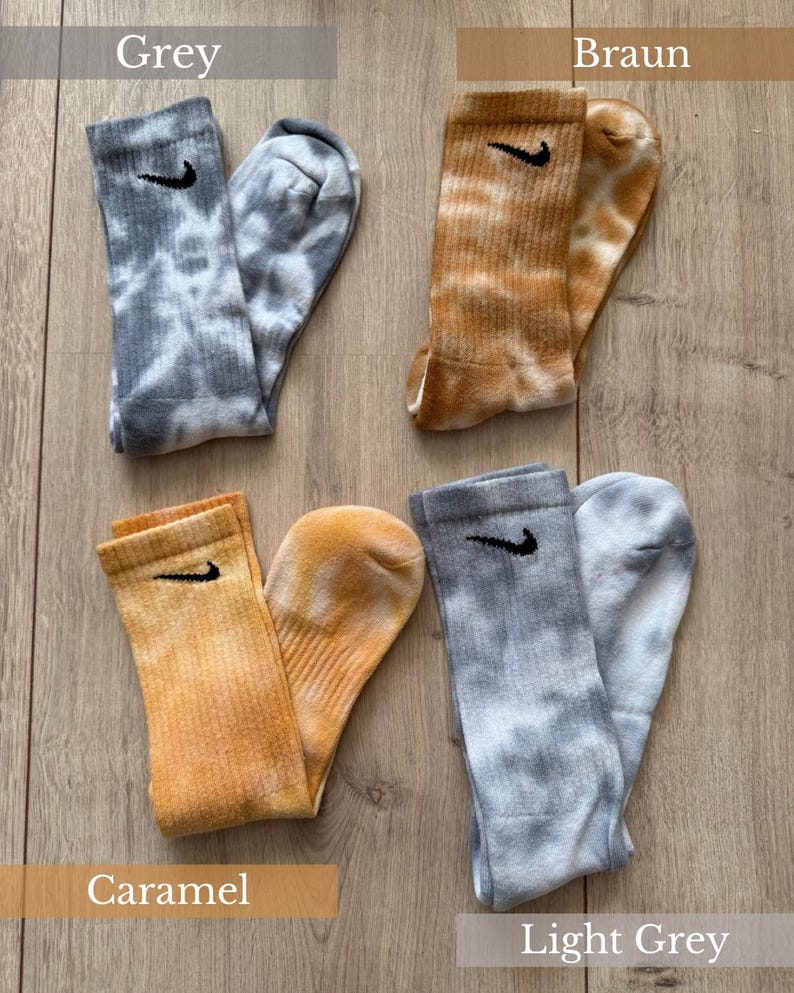 ICY Personalized Nike Batik Socks | Hand-dyed sports socks in various colors & sizes | Colorful unisex socks image 8