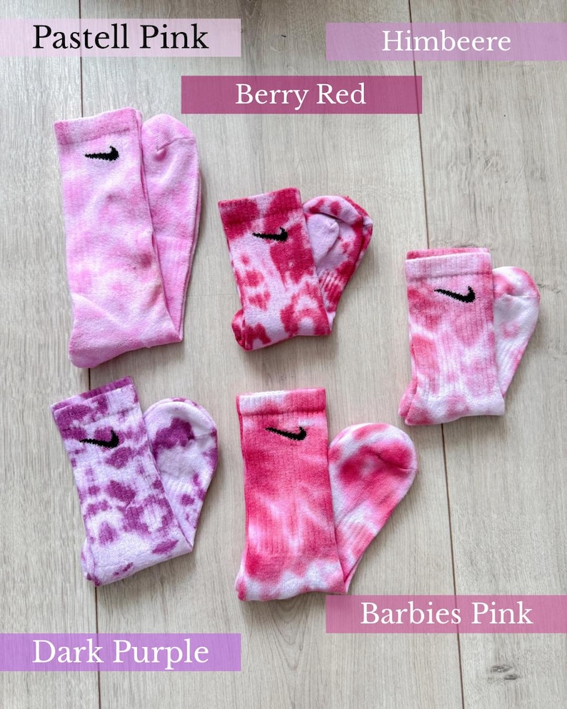 ICY Personalized Nike Batik Socks | Hand-dyed sports socks in various colors & sizes | Colorful unisex socks image 4