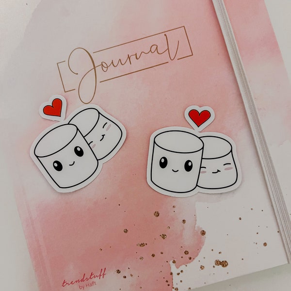 Kawaii Marshmallow Sticker | Valentinstag Sticker | Sticker für Paare