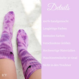 ICY Personalized Nike Batik Socks | Hand-dyed sports socks in various colors & sizes | Colorful unisex socks image 3
