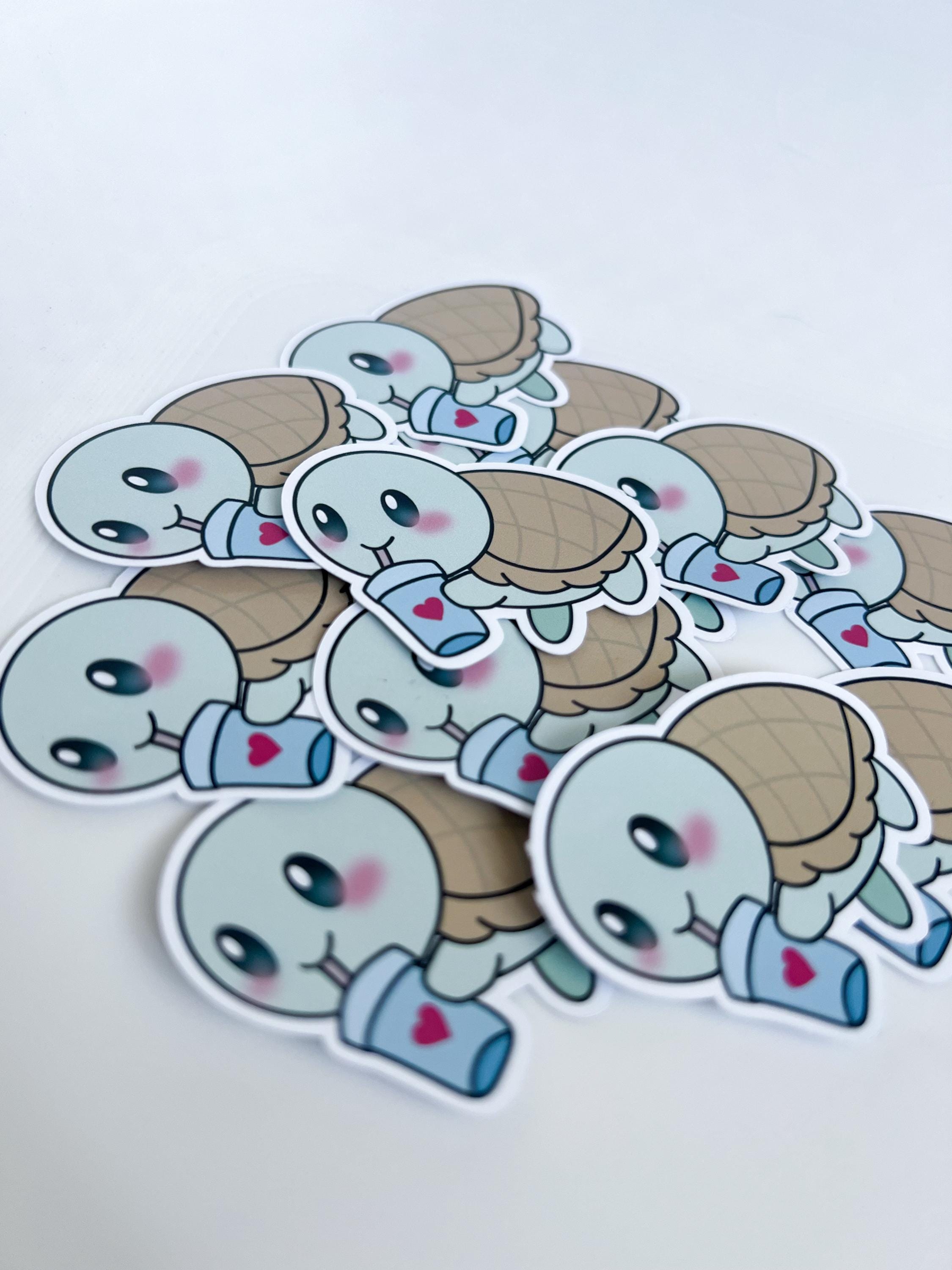 Icey Turtle ICY Sticker Turtle | Kawaii Turtle Sticker | Drinking Turtle - Etsy