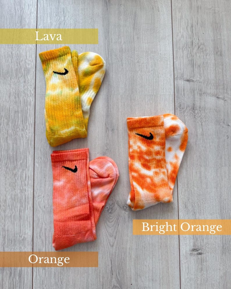 ICY Personalized Nike Batik Socks | Hand-dyed sports socks in various colors & sizes | Colorful unisex socks image 10