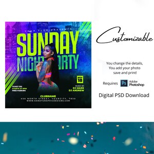 Sunday Night Party Flyer