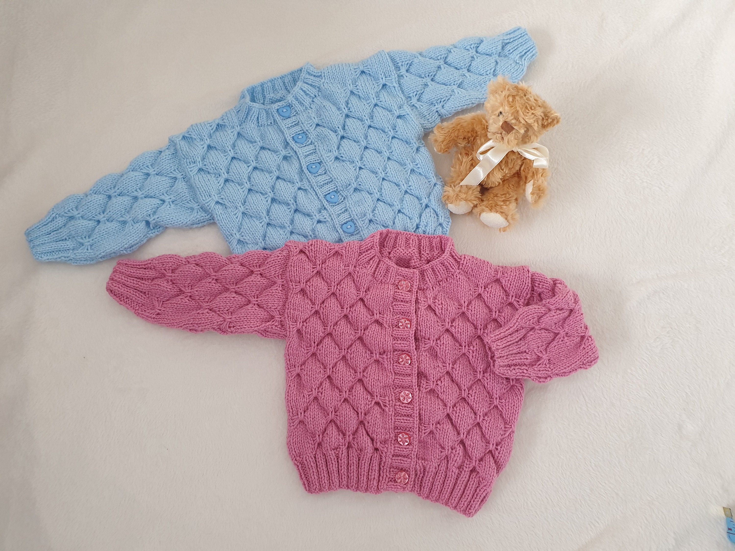 Baby Knitting Pattern SR022 Cardigan/jacket 3 Sizes Newborn to 9 Month