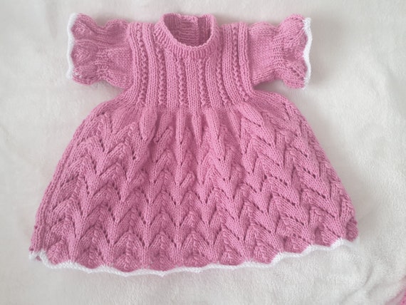 Knitting Pattern SR017*DK Baby Girl Set*summer Dress, Frilled