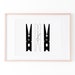 Clothespin Print, Laundry Room Decor, Laundry Print, Laundry Wall Art ...