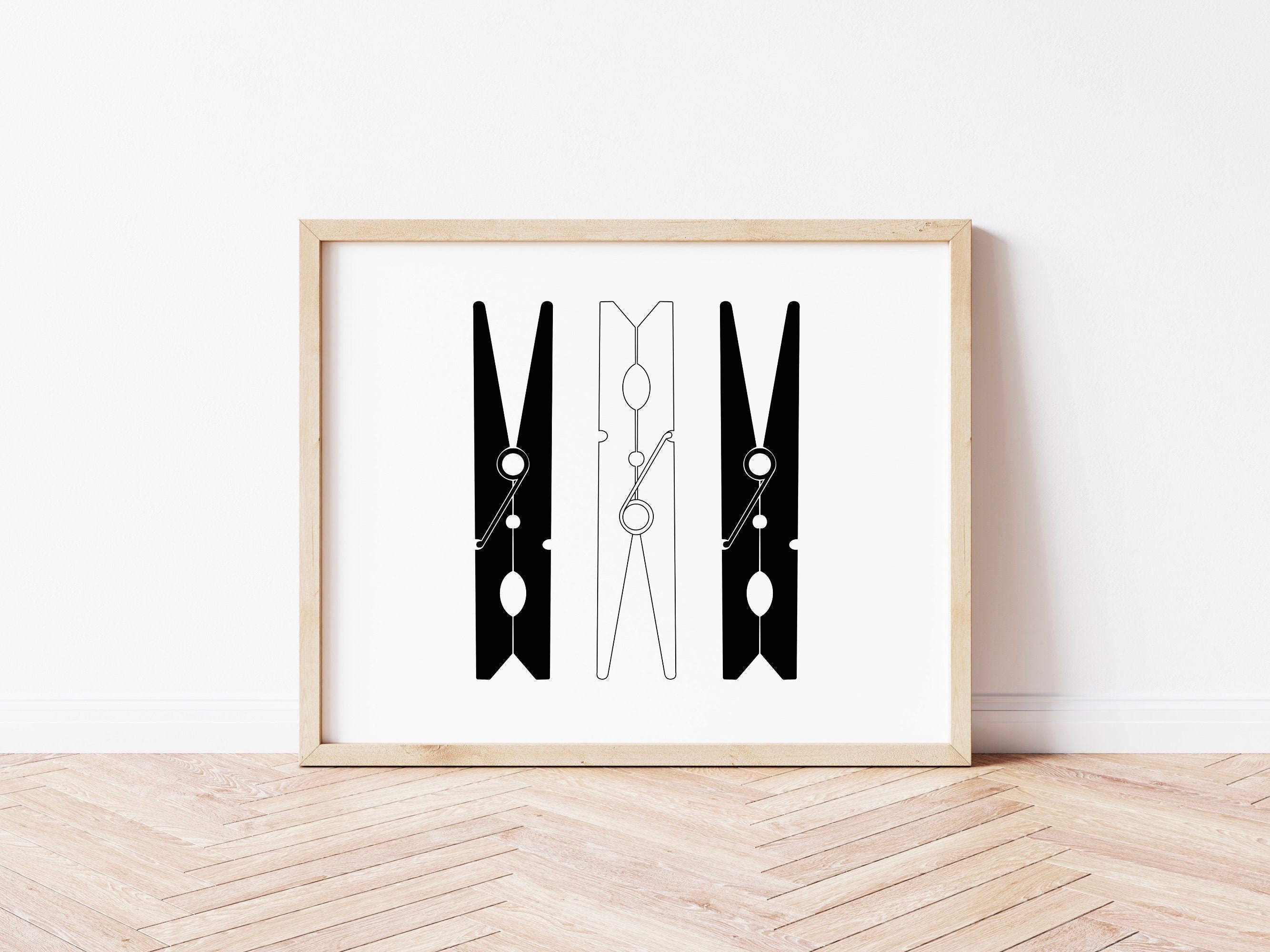 Clothes Pin, Clothespin, Hand Drawn Clipart Set, Commercial Use