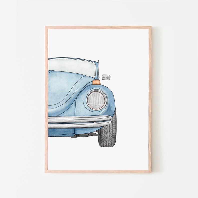 Vintage Car Print Car Collector Poster Watercolor Car Print Etsy