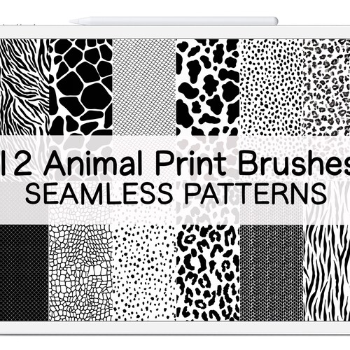 Seamless Animal Print Brush Animal Skin Procreate Brush Etsy