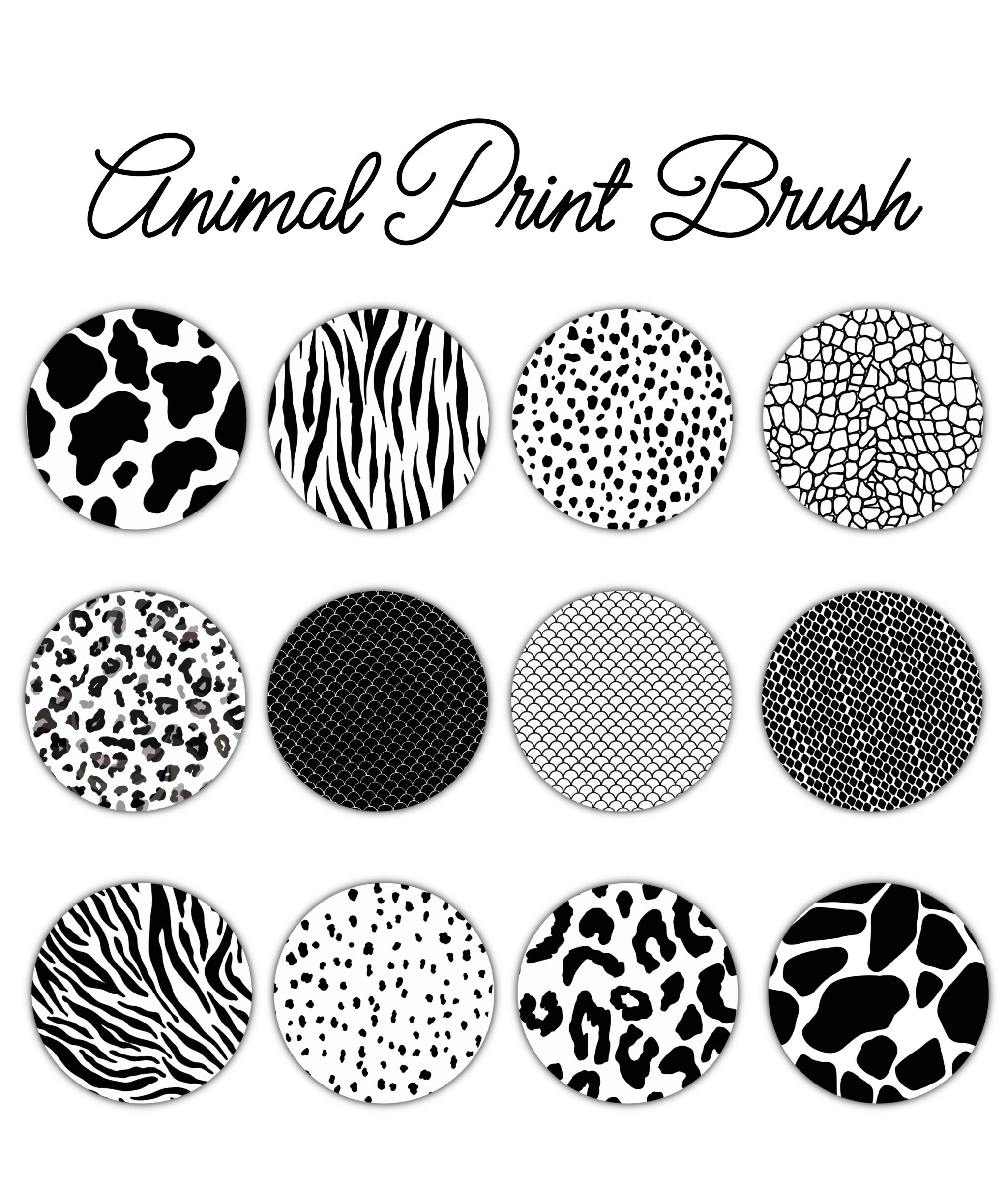 Seamless Animal Print Brush Animal Skin Procreate Brush Etsy