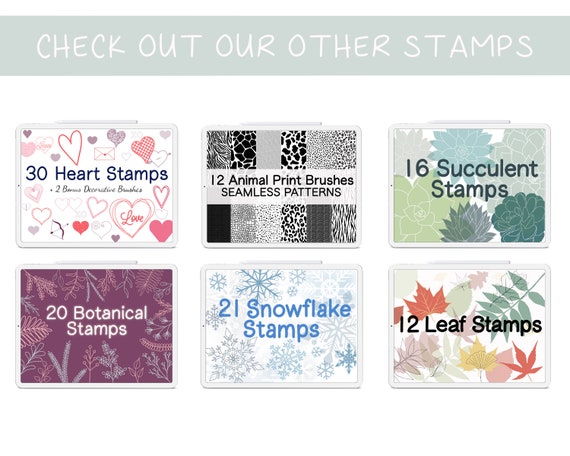 Snowflake Procreate Stamps Brushes Christmas Stamps 