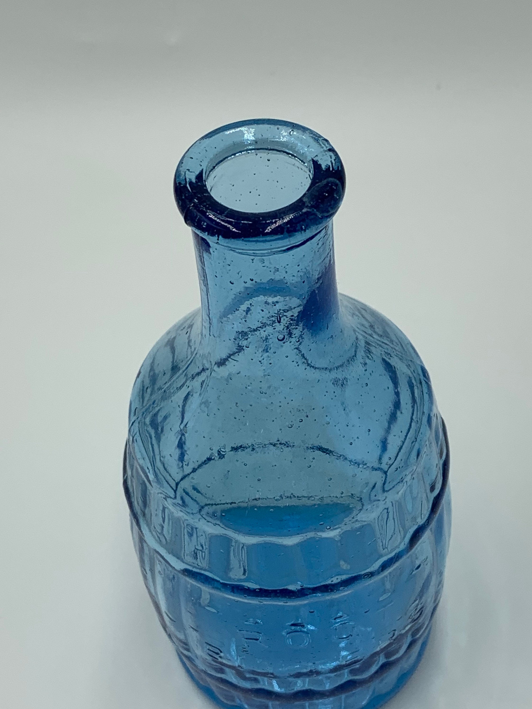 Vintage Dr Chandler Blue Glass Bitters Medium Bottle, Ginger Root ...