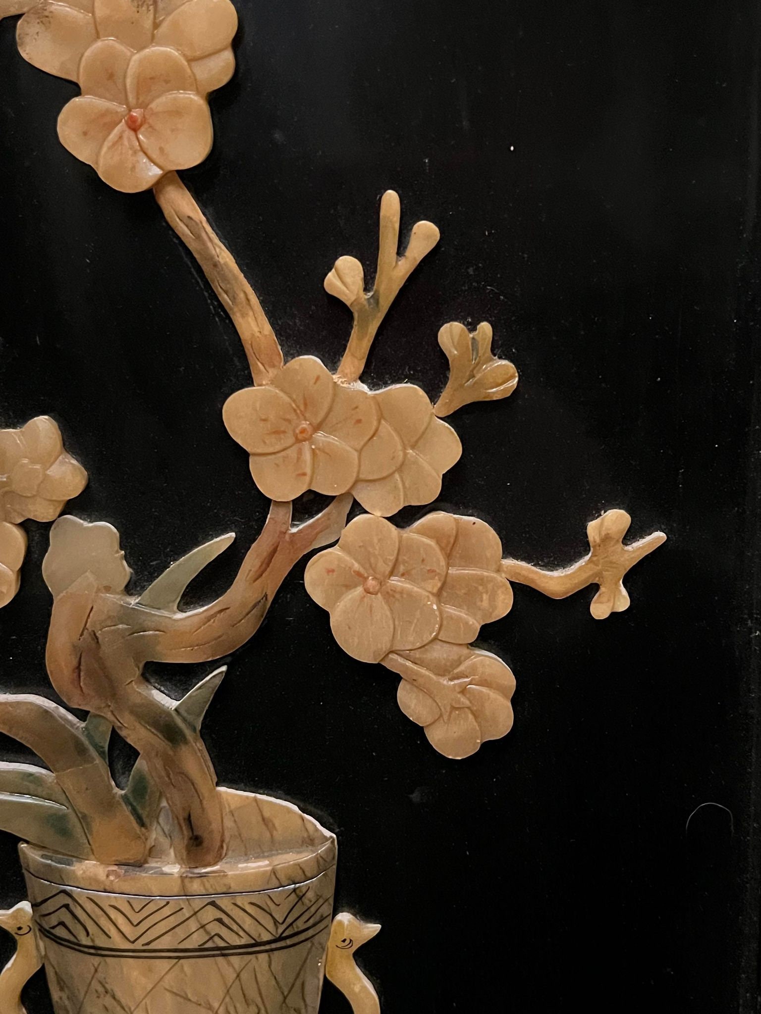 Oriental Wall Hangings Black Lacquer Mother of Pearl Etsy UK