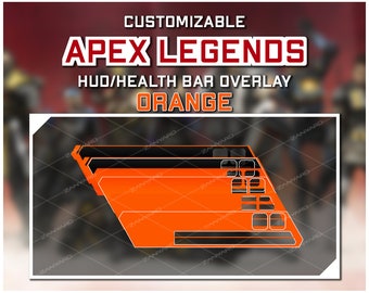 Apex Legends Orange Health Bar Overlay – 6 Twitch Stream HUD Templates (Digital Download)