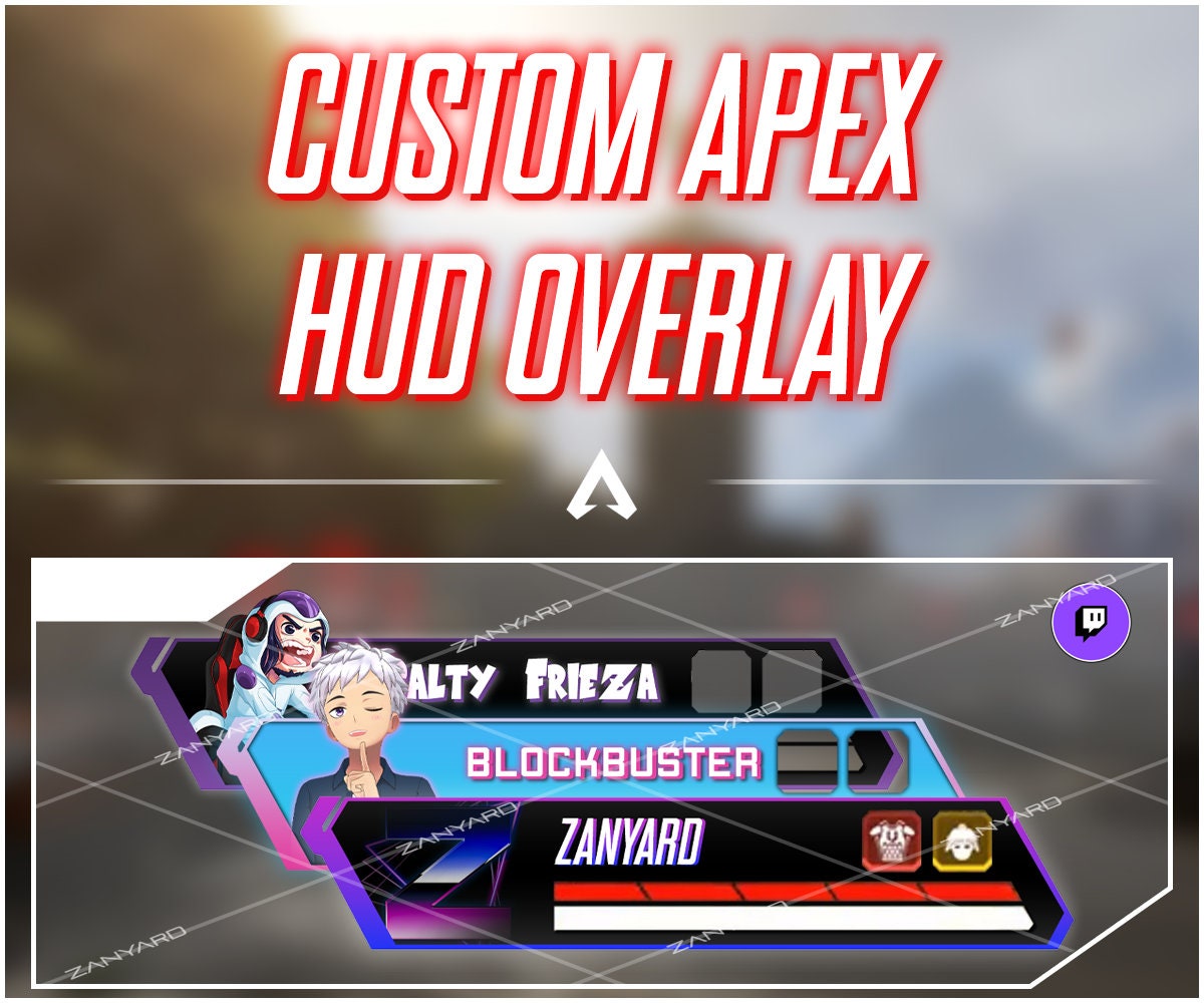 Custom Personalized Apex Health Bar Or Hud Overlay Plate For Etsy