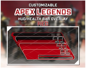 Apex Legends Red HUD Health Bar-overlay: streaming-overlay (digitale download)