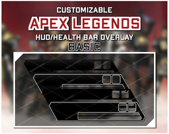 Apex Legends Health Bar Overlay - Black HUD Stream Overlay (Digital Download)