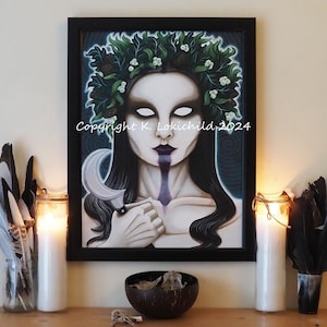 Druantia, Art Print, Painting, Goddess, Pagan, Celtic