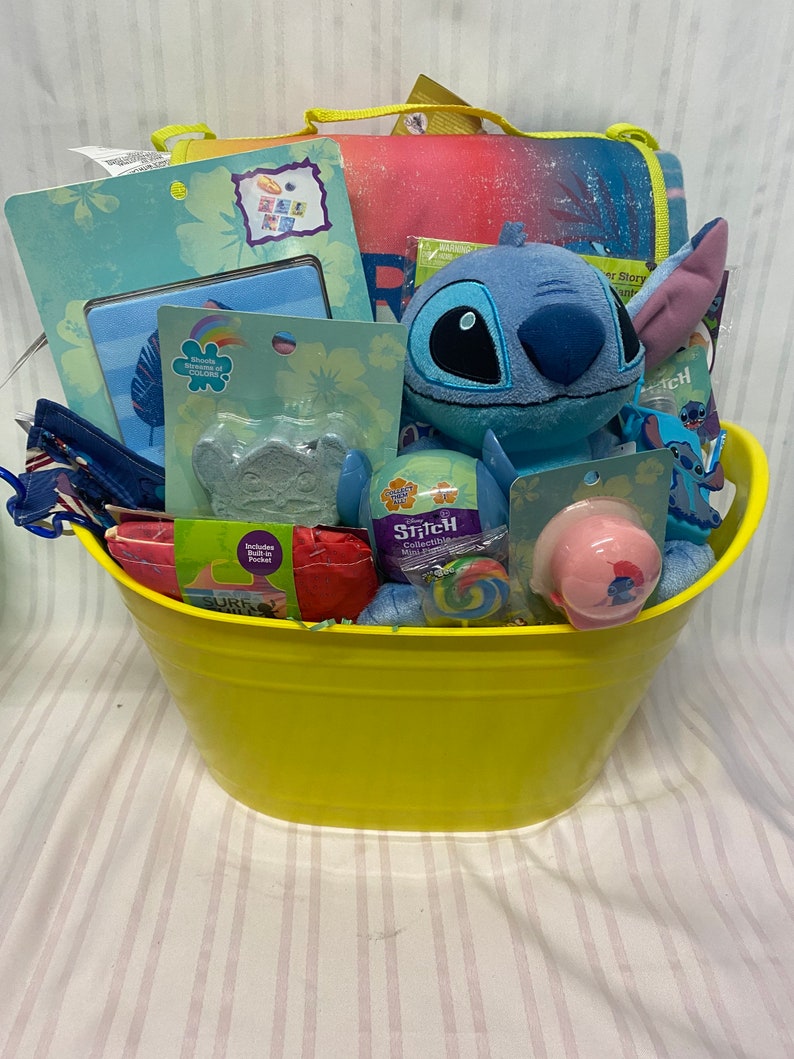 Disney Stitch Gift Basket Etsy