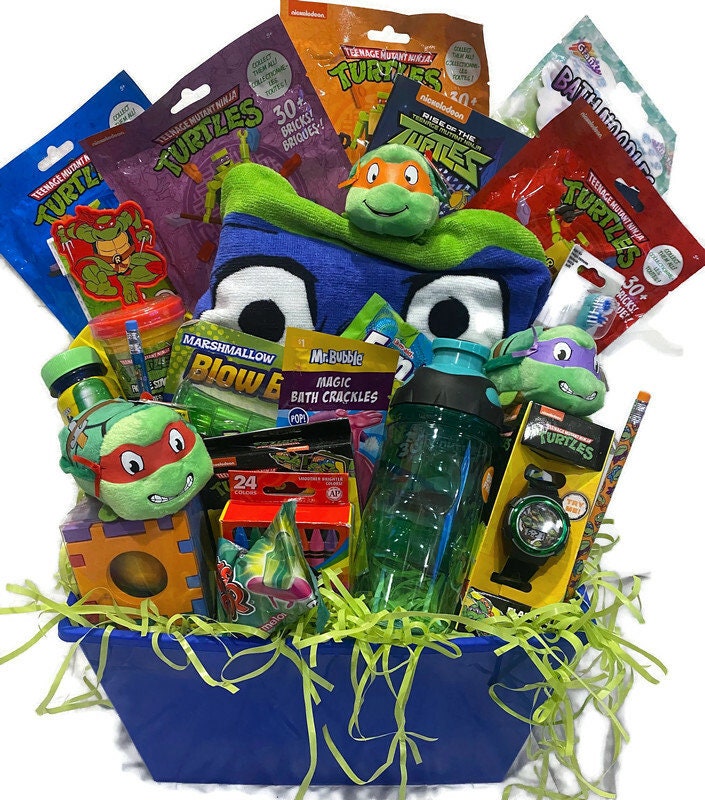 Teenage Mutant Ninja Turtles Gift Basket for Boys, 6-9 Years Kids Gift Box,  Boy Gift Basket, Boy Care Package, Get Well, Christmas Gift 