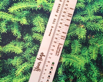 Sock knitting ruler