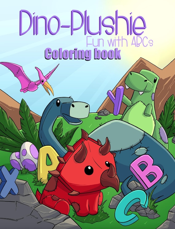 Dino-Plushie: Fun with ABCs Coloring Book - Digital Download