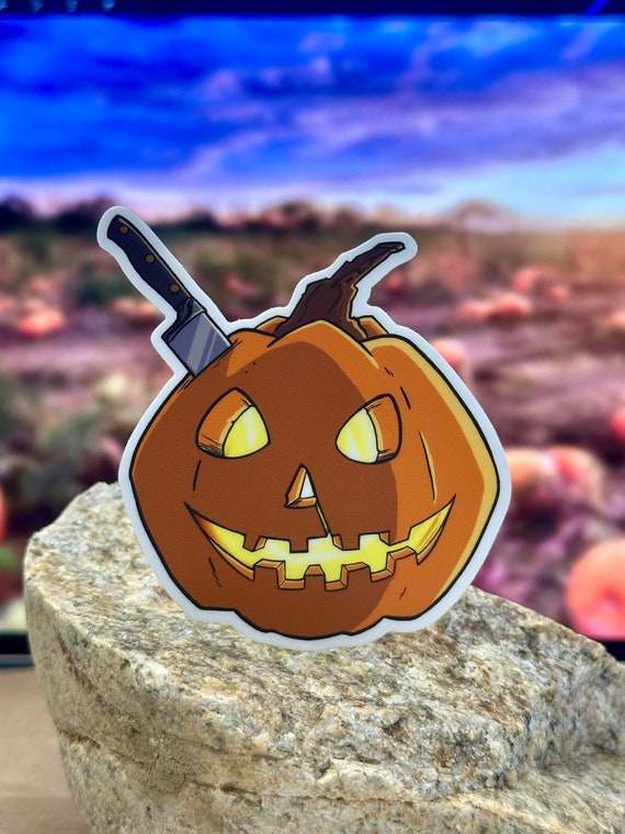 Pumpkin Sticker – Spooky Halloween Vinyl Sticker