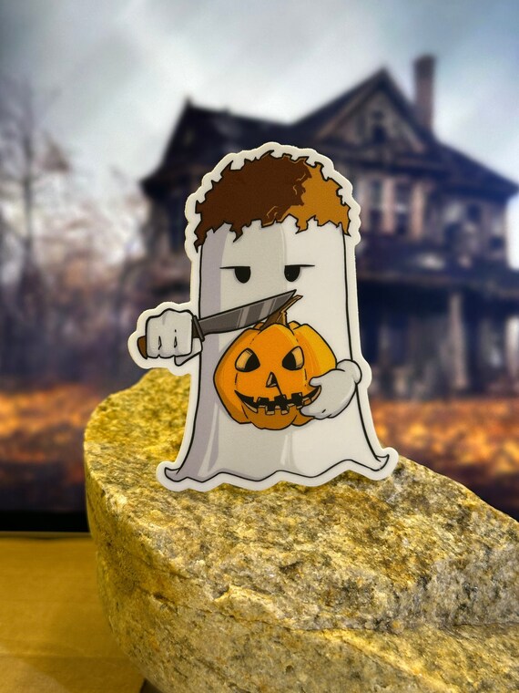 Ghost Michael Vinyl Sticker: Halloween Horror Icon Decor