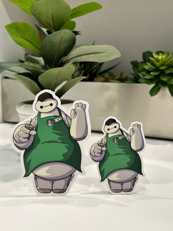 Baymax Morning Coffee Sticker/Decal - Weatherproof and Water Resistant for Laptop, Water Bottle, etc