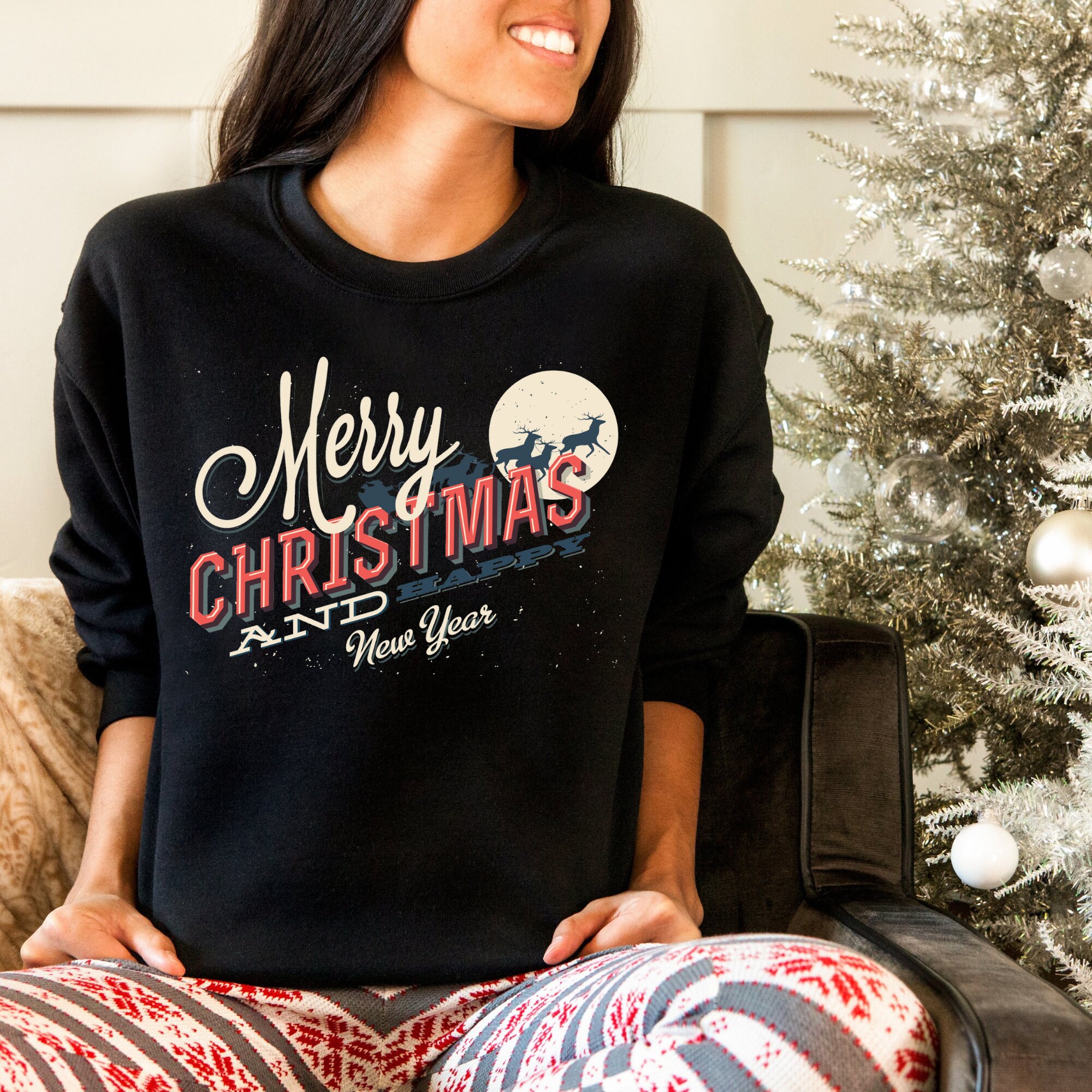 Vintage Christmas Sweatshirt Old 