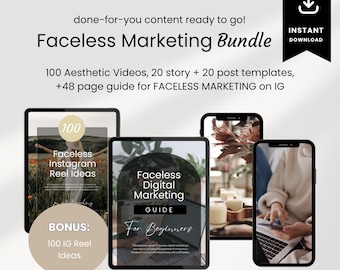 Faceless Marketing | Faceless Content | Instagram Reels | Faceless Instagram | Master Resell Rights | Canva Template | Done for You | NE008