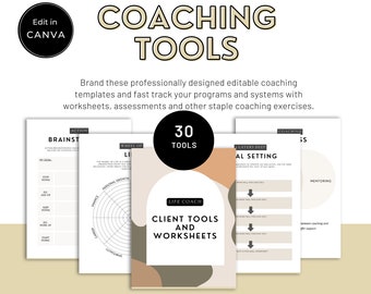 Holistic Life Coach Workbook |Coaching Tools | Life Coach Templates | Lead Magnet | Canva Template |Goal Setting |NE008