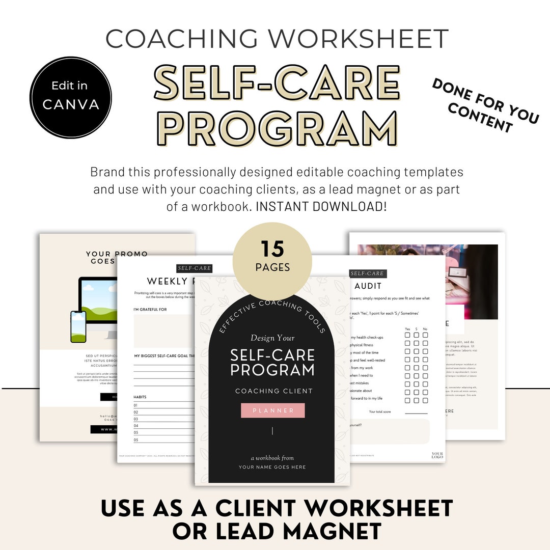 Self Coaching Worksheet.pdf Life Coaching Worksheets| INSTANT DOWNLOAD |coach Lead Magnet | Canva ...
