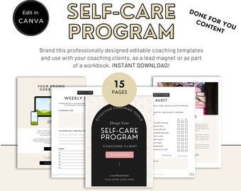 Life Coaching Arbeitsblätter | SOFORTIGER DOWNLOAD |Coach Blei Magnet | Canva Vorlage | Coaching-Werkzeuge | Selbstpflege bearbeitbares Arbeitsbuch |NE008