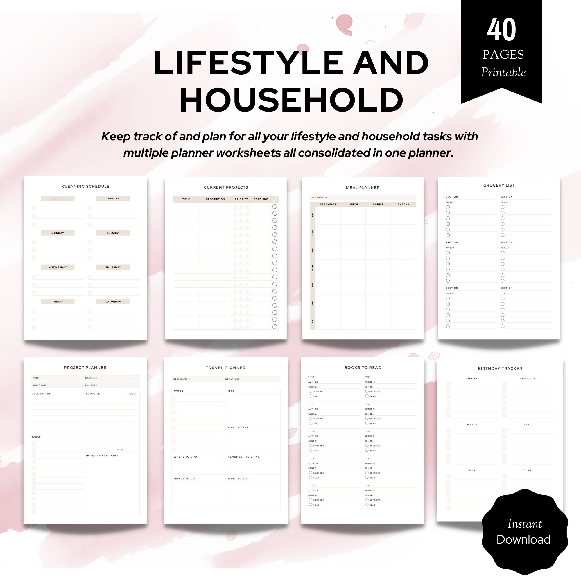 2023 Printable Planner Bundle Daily Weekly Monthly Planner Printable ...