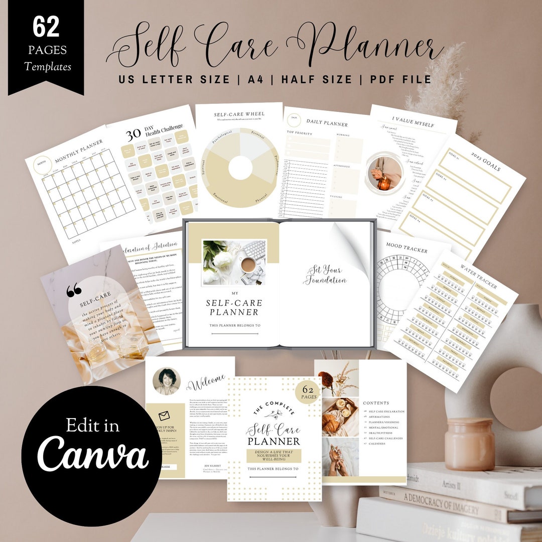 Self Care Planner | Wellness Planner | Self Care Journal | Gratitude ...